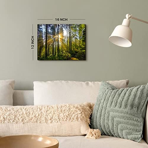 Sunrise Forest Canvas Wall Art for Living Room Nature Landscape Pictures Wall - Image 6