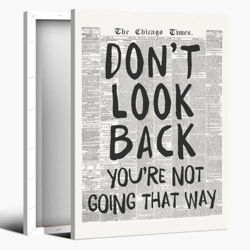 Black and White Retro Newspaper Wall Art Trendy Inspirational Quote Poster by Unknown