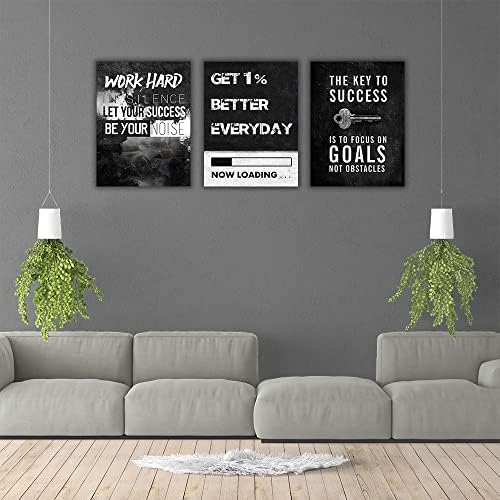 Motivational Canvas Wall Painting Wall Art Inspirational Poster Execute Hustle - Image 6