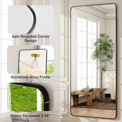HARRITPURE 71"x32" Full Length Mirror, Large Floor Mirror - Image 4