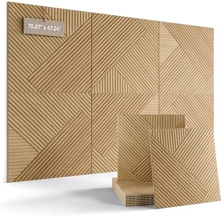 Fluxynara 6-Pack Felt Bulletin Board, Natural Oak Diamond Chevron-1 by FLUXYNARA