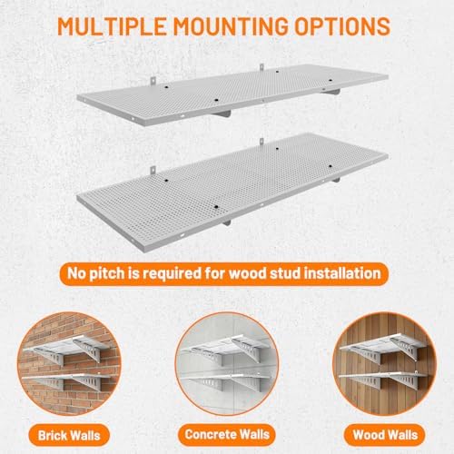 4-Pack 1.5x4ft Garage Wall Storage, 1000 Lbs Garage Wall Shelves, Ultimate Flat - Image 6