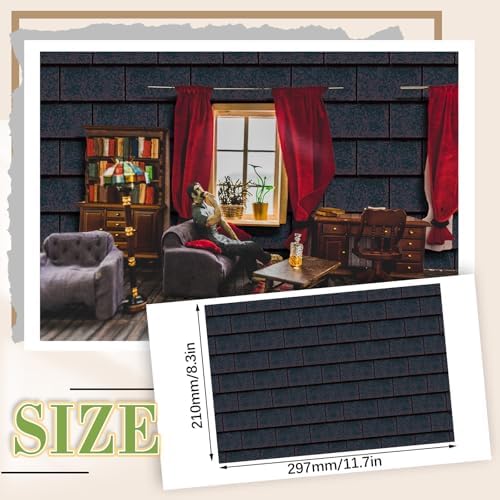 Flutesan 12 Pcs Miniature Dollhouse Wallpaper - Image 2