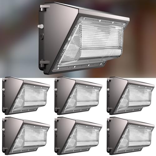 Lightdot 6 Pack 100W Wall Mount Wall Pack, 15000LM Dusk-to-Dawn, IP65 ETL by LightdotLighting