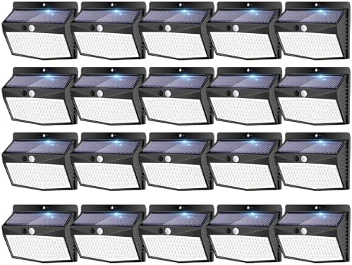 Peasur 20 Pack Solar Motion Sensor Lights Outdoor Waterproof by Peasur