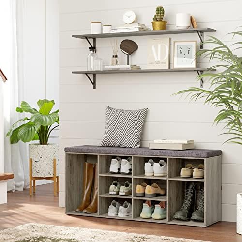 DINZI LVJ Long Wall Shelves, 55.1Inch Wooden Floating Shelves - Image 6