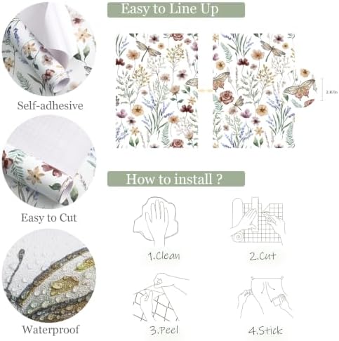 Orainege Vintage Floral Wallpaper Peel and Stick Wallpaper Self Adhesive - Image 5