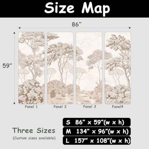 Toolhom-Beige Forest Peel and Stick Wallpaper Woodland Landscape - Image 4