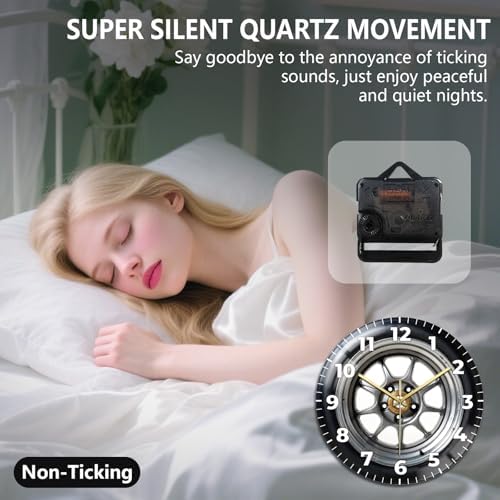 peacoblue Vehicle Tire Wall Clocks Battery Operated - Image 4