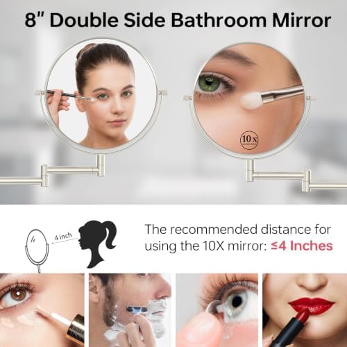 8" Wall Mount Makeup Mirror - Image 5
