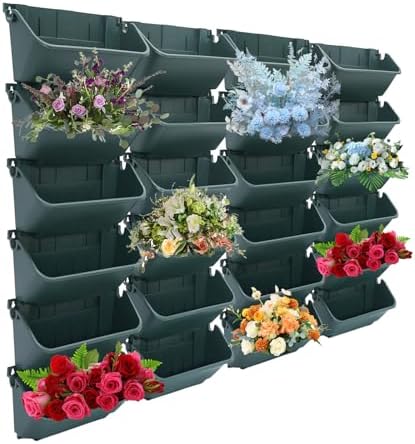 24 Pack Vertical Garden Planter, 13 inch Wall Mounted Planter - Image 4