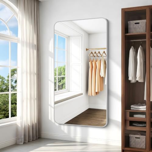 BONEWEI Silver Bathroom Mirror, 66x36 inch Wall Mirror - Image 6