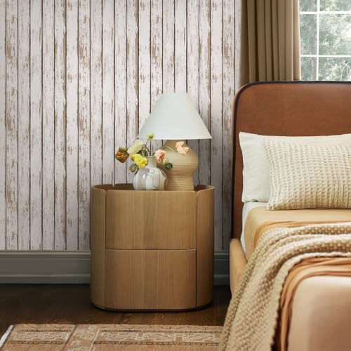 COMSTICKC 3D Faux Wood Wall Sticker Shiplap Peel and Stick, Not Real Wood - Image 2