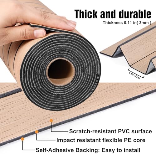 3D Wood Slat Wall Panels Peel and Stick Faux Wood Grain Thick Wallpaper - Image 3