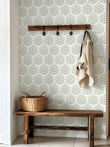 Orainege Peel and Stick Wallpaper Green Leaf Wallpaper Boho - Image 7