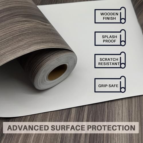 Wood Grain Peel and Stick Floor Tiles, 11.8" W × 118" L, Dark Color - Image 3