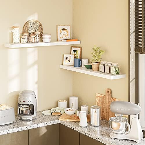 BAMEOS Floating Shelves, 40 x 8Wall Shelves – Extra-Wide Display Shelf - Image 2