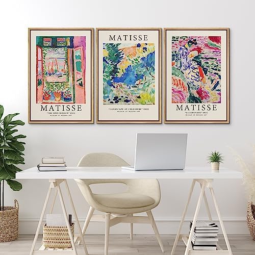MUDECOR Framed Canvas Print Wall Art Set Henri Matisse Exhibition Posters Fine - Image 4