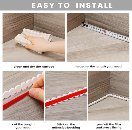 Leinuosen Flexible Bead Molding Trim Peel and Stick White 10ft /15 mm - Image 6