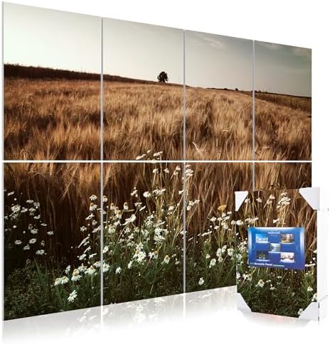 Mollywell Art Acoustic Panels, 48x32 in, Lonely Tree・Wheat and Flowers by Mollywell