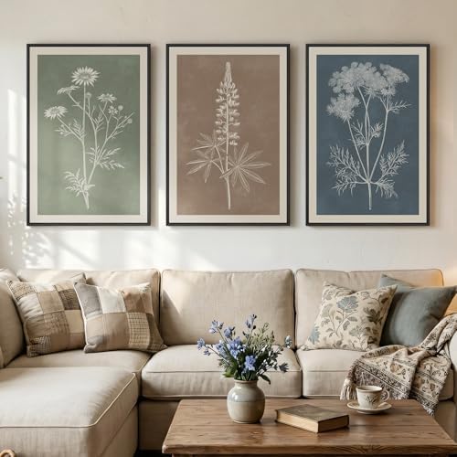 Large Framed Boho Botanical Wall Art by Cuspin