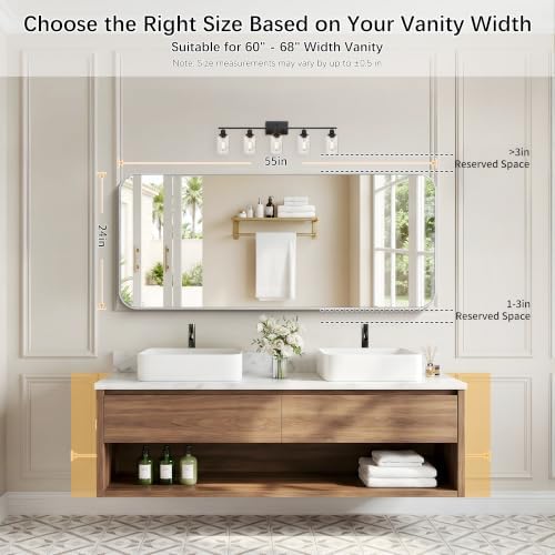 DESBING 55"x24" Bathroom Mirror - Image 3
