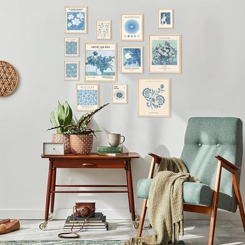 Aroutde Light Blue Wall Art Matisse Modern Wall Decor Coquette Aesthetic Blue - Image 4