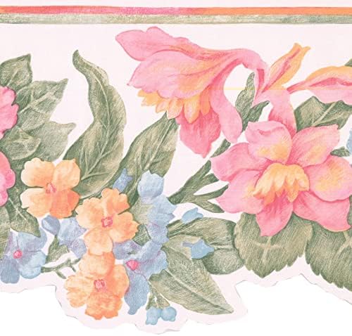 Concord WALLCOVERINGS ™ Floral Garden Wallpaper Border, Die Cut Edge by ConcordWallcoverings