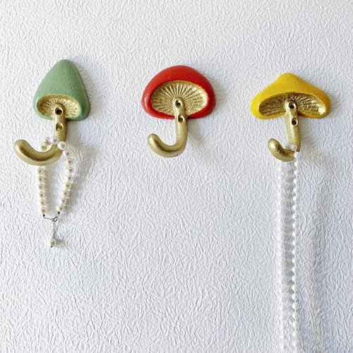 Rustic Mushroom-Shaped Decorative Wall Hook Rack Hangers - Image 4