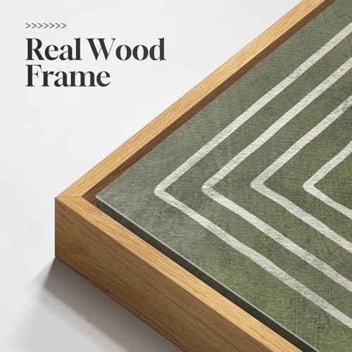 Large Framed Green Abstract Wall Art - Image 5