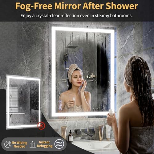 GLSLAND 24"x36" LED Bathroom Mirror - Image 5