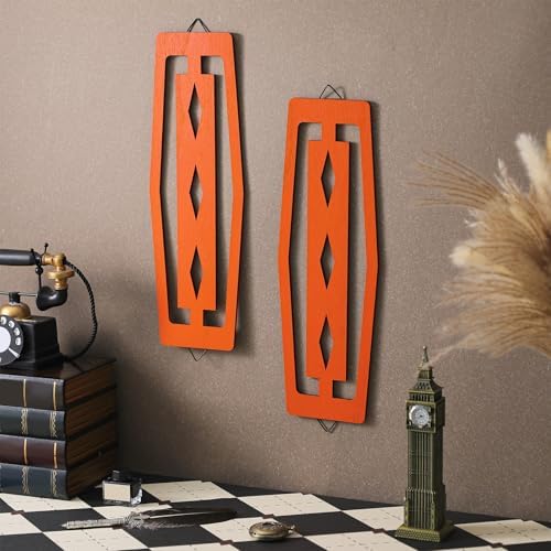 CroBlissful 2 Pcs Modern Mid Century Wall Art Wood - Image 3