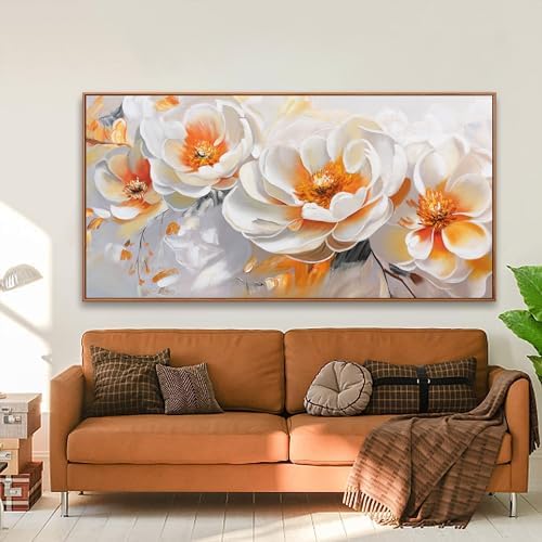 Large Wall Art For Living Room Floral Artwork Modern Canvas Art Wall Decor 29" - Image 4