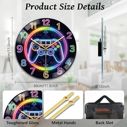 peacoblue Game Consoles Wall Clocks Battery Operated - Image 2
