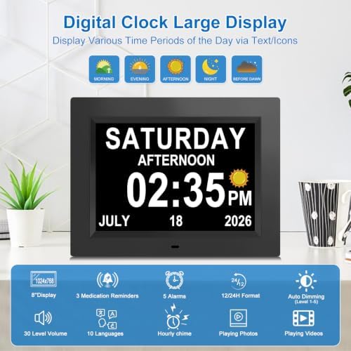 SSINI Dementia Clock Large Digital Calendar - Image 3