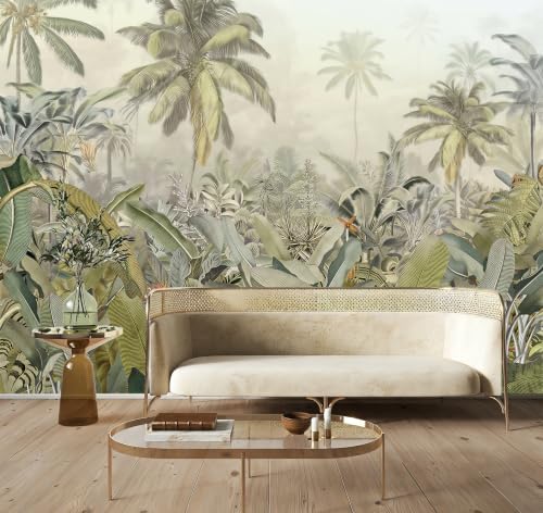 Tropical Rainforest Plant Leaves Palm Tree wall Mural Peel and Stick - Image 2
