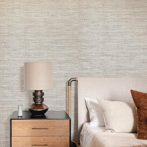 Ansehan Wallcovering W1322 Oxford Collection 36" W x 8 Yard L, Natural Paper - Image 4