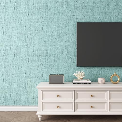 Decotalk Textured Wallpaper Peel and Stick Green Textured Wallpaper Removable - Image 2