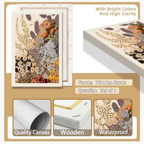 Vintage Japanese Wildflower Wall Art Abstract Botanical Floral Poster Nature - Image 2