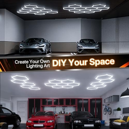 Hexagon Garage Lights: 578W 12 Grids Hexagon Led Lights 63690LM - Image 3