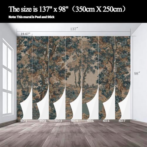 Quiet and secluded Forest Valley Landscape self-Adhesive Mural - Image 3