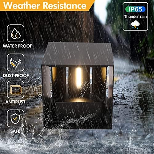 2 Pack Outdoor Sconces Wall Lights LED 20W Exterior/Interior Up and Down Lights - Image 6