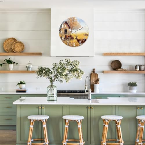 XNM 14 Inch Farmhouse Wooden Clocks - Image 4