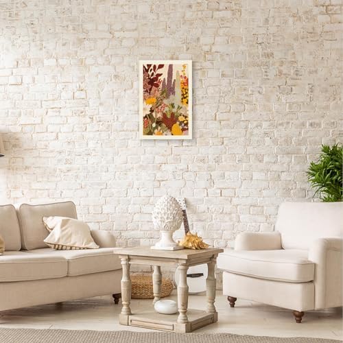Retro Botanical Poster Abstract Wildflower Garden Canvas Wall Art Modern Nature - Image 4