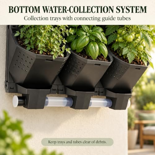 Vertical Wall Planter 9 Pots Modular Hanging Garden - Image 5