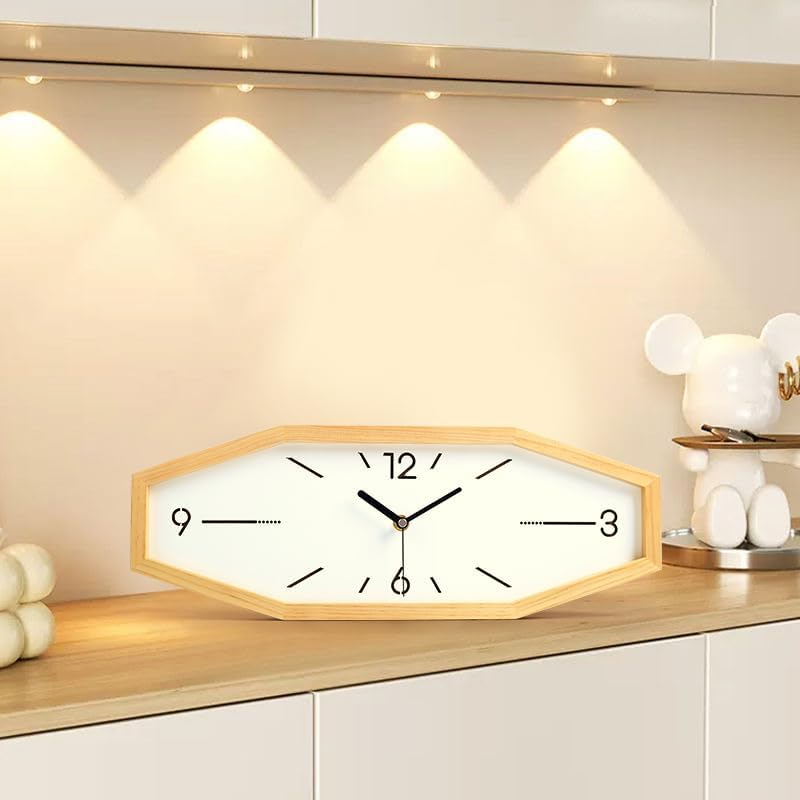 Wooden Retro Wall Clocks, 18 Inches Square Clocks Rectangular Wall Clock - Image 4