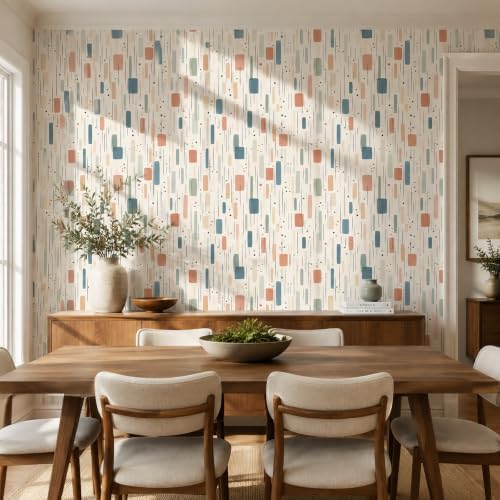 GloryTik Peel and Stick Wallpaper Modern Abstract Geometric Pattern, Self - Image 6