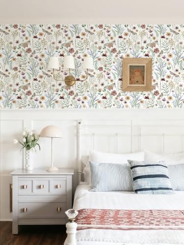 Orainege Peel and Stick Wallpaper Vintage Floral Wallpaper Self Adhesive - Image 4