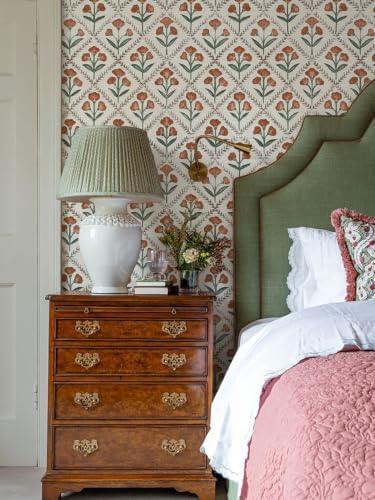 Orainege Peel and Stick Wallpaper Vintage Floral Wallpaper Self Adhesive - Image 2