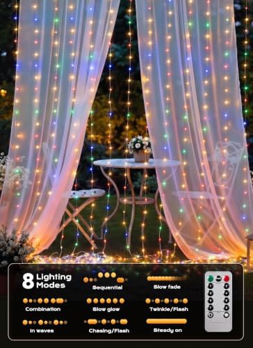 Brightown 300 LED Curtain String Lights, 9.8 FT Hanging Fairy Lights - Image 3